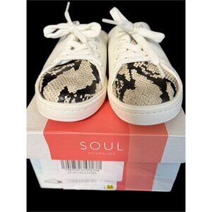 SOUL Naturalizer Women's Size 5.5 M Kemper Mule Slip-On Sneakers White Python